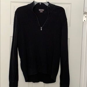 Michael Kors black quarter zip sweater